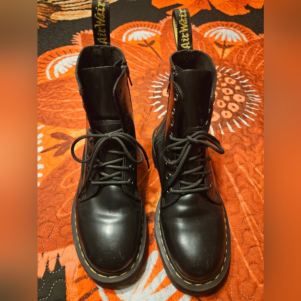 Dr. Martens platform Black Combat Boots women’s size 8